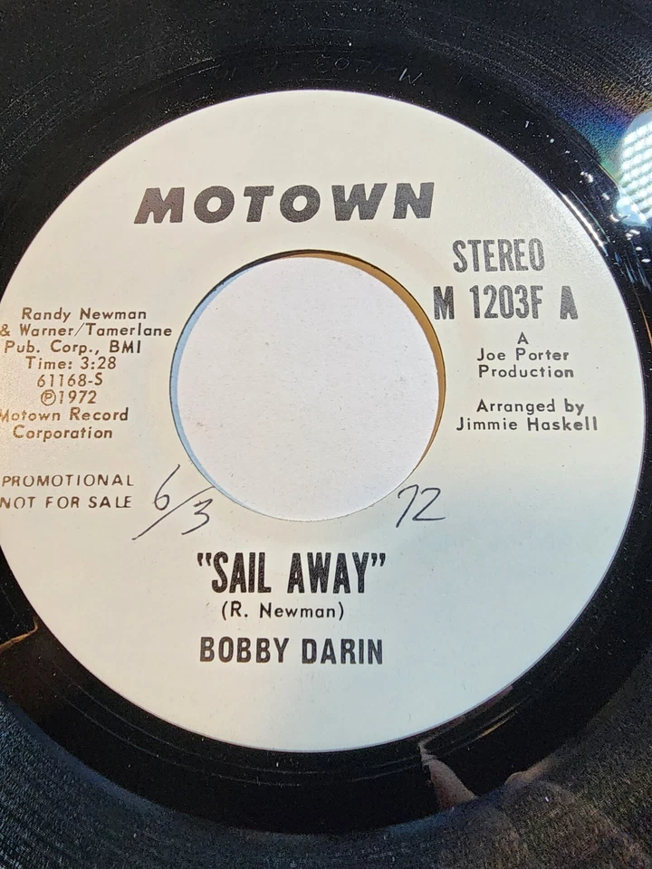 Bobby Darin - Sail Away /same- PROMO - Motown VG+ F269 Foto 1 de 1