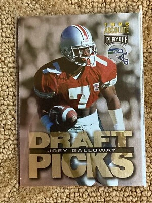 JOEY GALLOWAY 1995 PLAYOFF ABSOLUTE SEATTLE SEAHAWKS ROOKIE CARD #187 - Image 1 of 2