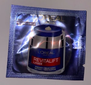 Loreal Revitalift Laser Pressed Cream Night Retinol + Niacinamide Sachet - Picture 1 of 1