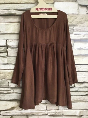 cocon.commerz PRIVATSACHEN  ROHSTOFF Tunika aus WÄSCHESEIDE in rostrot Größe 1 - Bild 1 von 4