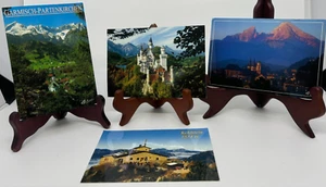 Lot 4 Germany Chrome Postcards Kehlstein Berchtesgaden Neuschwanstein Garmisch - Picture 1 of 9