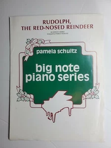 JOHNNY MARKS RUDOLPH THE RED-NOSED REINDEER SHEET MUSIC BIG NOTE PIANO SCHULTZ - Picture 1 of 3