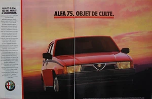 PUBLICITÉ DE PRESSE 1989 ALFA 75 1.8 ie 122 CH OBJET DE CULTE ALFA ROMEO - Imagen 1 de 1