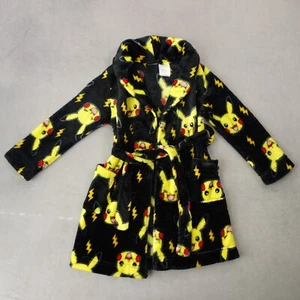 Pokemon Pikachu Pajamas Robe 4/5 Kids Sleeper with Pockets Anime - Picture 1 of 7
