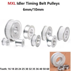 MXL Idler Timing Belt Pulleys 16-60 Teeth Smooth 6mm/10mm Synchronous Wheel - Picture 1 of 9