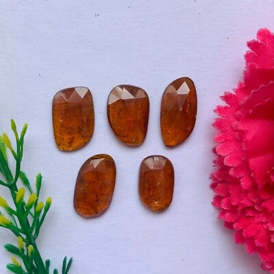 Natural Orange kyanite Rose cut Cabochon 14mm-18mm Loose Gemstone For Jewelry - Image 1 of 4