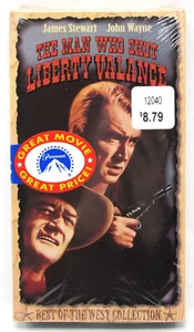 The Man Who Shot Liberty Valance VHS 1998 John Wayne James Stewart New Sealed - Picture 1 of 6