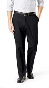 Dockers Men Classic Fit Khaki Stretch Pants Black 38Wx32L - Picture 1 of 4