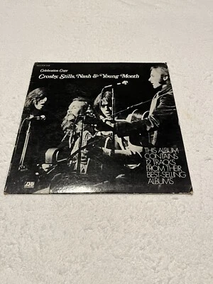 Crosby Stills Nash & Young Month Celebration Copy Vinyl LP Atlantic PR165 Promo - Image 1 of 4