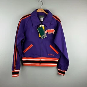 VTG Stall & Dean Detroit Tigers Jacket Womens Sz Large Full Zip Purple Orange - Picture 1 of 13