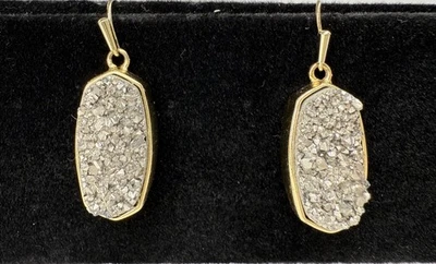 Kendra Scott Danay Drop Earrings Rose Gold tone iridescent Drusy - Image 1 of 4