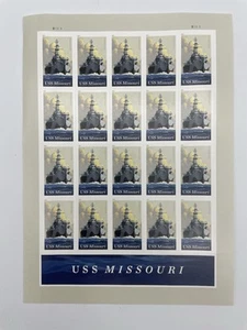 USPS USS Missouri Briefmarkenbogen 2019 - Bild 1 von 2