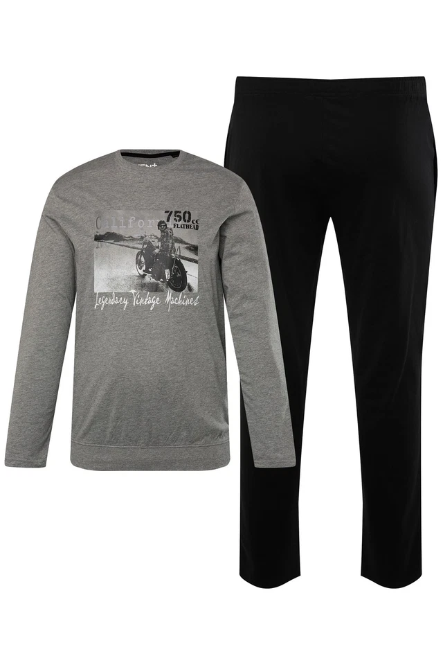 Men Plus Uomo Taglie Forti Men+ Pigiama Due Pezzi Pancia Fit Maglia Maniche... - Immagine 1 di 1