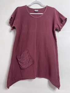 Oh My Gauze Top Damen 2 Große XL Mauve Kurzarm Lagenlook Shirt Tunika - Bild 1 von 11