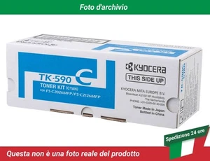 TK-590C Kyocera Mita FS-C2026MFP Kit Toner Ciano - Photo 1/4