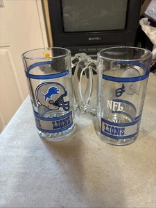 (2) Vintage Detroit Lions NFL Bierstein nie benutzt neu - Bild 1 von 5