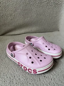 Crocs Bayaband zoccoli rosa donna taglia 7 sandali comodi leggeri slip on - Foto 1 di 8
