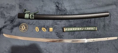 Samurai Katana sword iaito, clay tempered, real ray skin + Japanese silk ito - Image 1 of 4