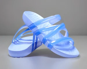 Crocs Women's Splash Glossy Strappy Sandals Purple 208537-5Q6 Sz 8, 9 NEW - Picture 1 of 7