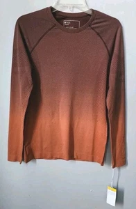 Camisa FIGS Para Mujer M Salta Manga Larga Sin Costuras Exfoliante Pullover Ombre Naranja - Imagen 1 de 9