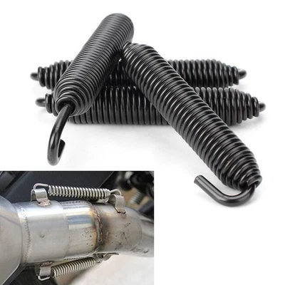 Black 83mm Universal Long Outlaw Racing Stainless Header Exhaust Spring - Image 1 of 4