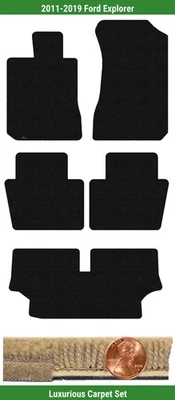 Juego de alfombrillas Lloyd Custom Luxe para Ford Explorer 2011-2019 (5 piezas) #LWY Foto 1 de 4