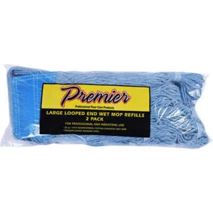 Premier Large Looped End Wet Mop Refill, Blue, 2 Count - Picture 1 of 1