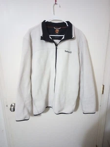 Timberland Fleece Jacket Men's Size XL Cream Color - Picture 1 of 4