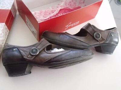 CHAUSSURES BALLERINES CUIR MARRON FEMME POINTURE 40 - Photo 1/3
