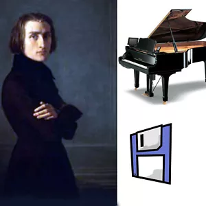 Liszt Classical Solo Piano Collection Disklavier Pianodisc Digital 2 Floppy Disk - Picture 1 of 2