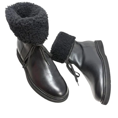 Botines de cuña Aquatalia Heidy de cuero negro de oveja impermeables para mujer talla 7,5 Foto 1 de 4