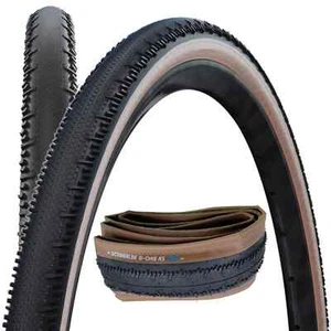 Schwalbe G-One RS Tire - 700 x 45C, Tubeless, Super Race V Guard TLE BLK Tanwall - Picture 1 of 4