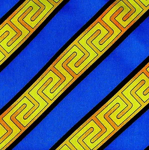 Men's Pocket Square Handkerchief Rush Limbaugh wedding Greek Key Silk Blue Hanky - Picture 1 of 3