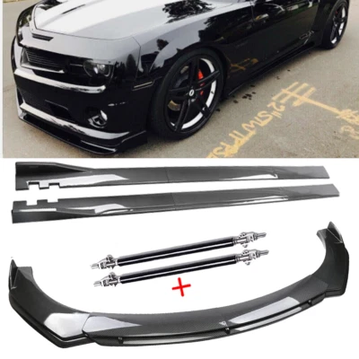 Front Lip Chin Bumper Spoiler Carbon Fiber For Chevrolet Camaro LT SS RS Body Foto 1 de 4