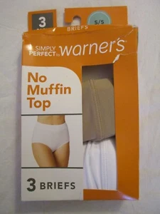 Paquete de 2 calzoncillos para mujer Warners Simply Perfect No Muffin talla S/5 blancos y tostados - Imagen 1 de 5