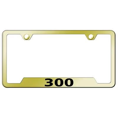 Marco de matrícula recortado con logotipo grabado láser Chrysler 300 Foto 1 de 2