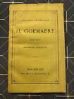 [39567-155] Catalogue Livres - Librairie Goemare Editeur Bruxelles