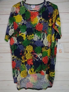 Lularoe Women's Irma Dark Blue Floral Top Size XS NWT - Picture 1 of 3