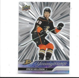 2023-24 UPPER DECK OUTBURST SILVER YOUNG GUNS # 220 DREW HELLESON