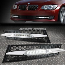 FOR 11-13 BMW E92 3-SERIES NON-M BUMPER FOG GRILL LED DRL DAY TIME RUNNING LIGHT