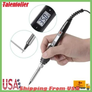 Hand Solder Wire Tweezers Welding Tool Electric Soldering Iron 80W Digital LCD - Picture 1 of 5