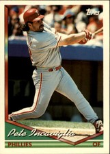 1994 Topps Philadelphia Phillies Baseball Card #323 Pete Incaviglia