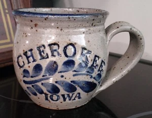 Cherokee Iowa Salzglasierte Keramik Kaffeebecher Tasse Westerwald signiert Pottery - Bild 1 von 6