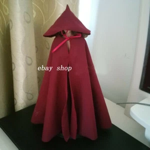 1:6 Scale Red Soldier CLoak Hooded Cape For 12" PH HT Female Male Doll Clothes - Picture 1 of 3