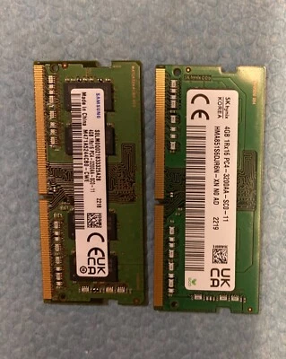 SK Hynix 4GB 1Rx16 PC4-3200AA  RAM Memory HMA851S6DJR6N-XN & Samsung M471A5244CB - Image 1 of 4