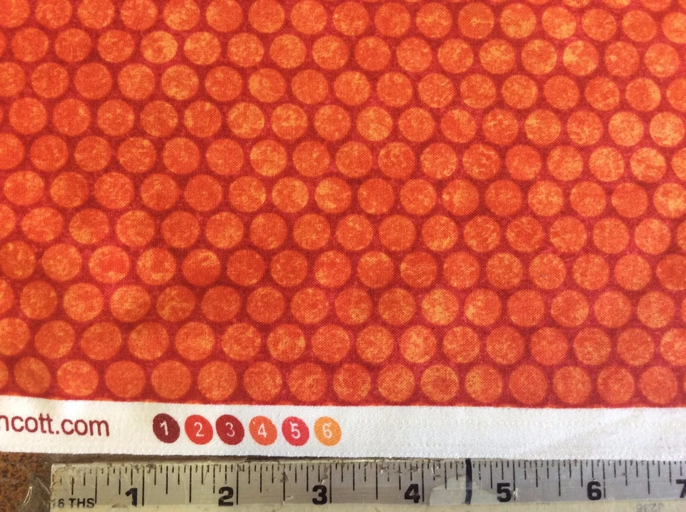 NORTHCOTT STONEHENGE KIDS #20192-23-ARCO IRIS-PUNTOS NARANJAS-POR YARDA Foto 1 de 1