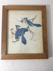 Sherm Pehrson Bluebirds 9" x 11 und 3/8" Drucke gerahmt - Bild 1 von 9