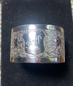 Vintage Handmade Napkin Ring "Steffi" 800 Silver Unmarked - Picture 1 of 5