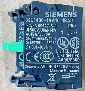 (2) SIEMENS 3SU1400-1AA10-1BA0, Contact Block Module, NEW - Picture 1 of 1