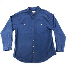 Scandia Woods Chamios Flannel Mens Size 2XL Button Front Shirt Long Sleeve Blue